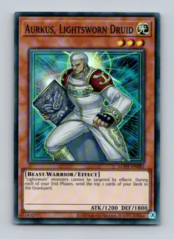 Aurkus, Lightsworn Druid Super Rare Light of Destruction LODT-EN081 NM - Image 1