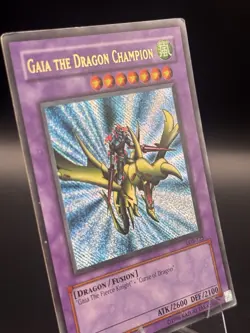 Yugioh Gaia the Dragon Champion LOB-125 Secret Rare Ultra Misprint - Vintage - Image 2