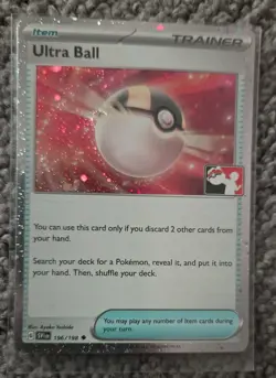 Ultra Ball 196/198 - Cosmic Holo Prize Pack Pokemon Card NM - Image 1
