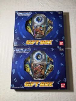 Digimon Collectible Card Game Gift Box Lox Of 2 New Sealed 2021 Booster Packs - Image 1