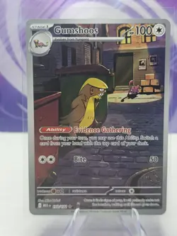 Pokemon TCG Mega Evolution Gumshoos Holo Card 153/132 Illustration Rare NM - Image 1