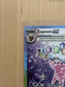 Pokemon TCG Espeon EX Prismatic Evolutions Holo Card 155/131 Near Mint Condition - Image 3
