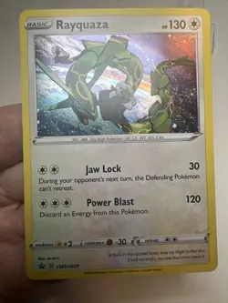 NM Rayquaza SWSH029 Holofoil Sword & Shield Promo AUTHENTIC Pokemon Card - Image 3