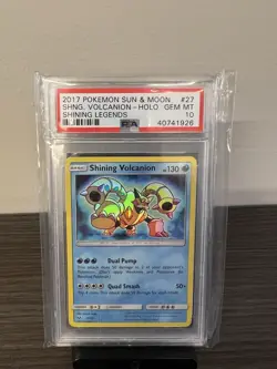 Pokemon TCG Shining Volcanion Shining Legends Holo Card 27/73 PSA 10 - Image 1