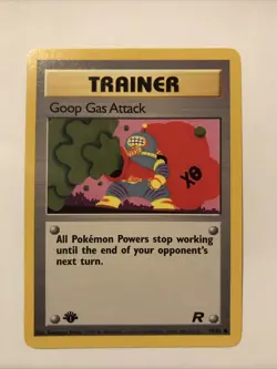 Pokemon TCG Goop Gas Attack 78/82 1st Edition Team Rocket NM Card - Image 1