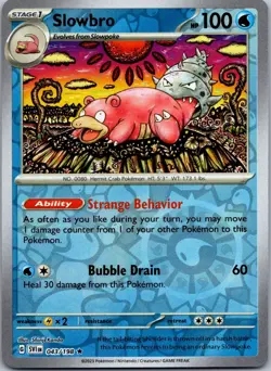 Slowbro 043/198 Reverse Holo Scarlet & Violet SVI NM Pokemon TCG Card - Image 1