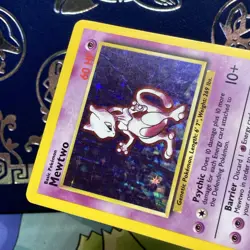 1999 Mewtwo Base Set Holographic 10/102 Pokemon Card LP - Image 3