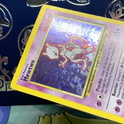 1999 Mewtwo Base Set Holographic 10/102 Pokemon Card LP - Image 4