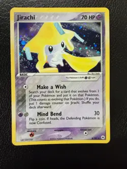 Pokemon Hidden Legends 8/101 Jirachi Holo Pokemon Card LP - Image 1