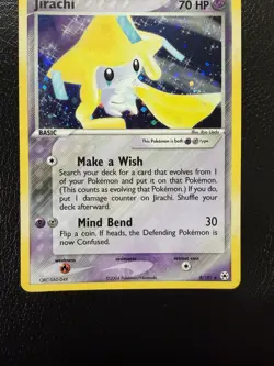 Pokemon Hidden Legends 8/101 Jirachi Holo Pokemon Card LP - Image 3