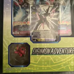 Digimon Card Game AB-01 ADVENTURE BOX #2 Mastemon Promo 4 Packs One Figure 811039036713 - Image 2