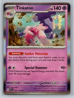 Tinkaton #105/193 SV02: Paldea Evolved Holo Rare - Pokemon Cards H24 - Image 1