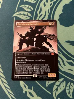 Dark Leo & Shredder Borderless NON Foil Teenage Mutant Ninja Turtles TMT MTG - Image 1