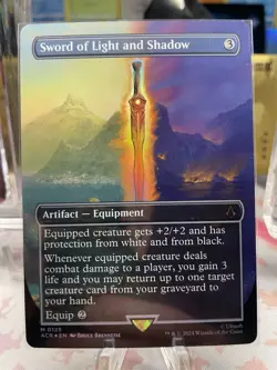 Sword of Light and Shadow Borderless Foil - MTG Universes Beyond Assassins Creed - Image 1