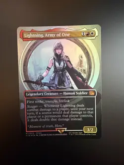 MTG Final Fantasy English Lightning, Army of One Borderless 0320 Foil - Image 1
