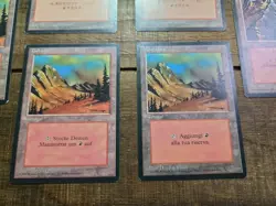 6x MTG Mountain FBB Black border Japanese German french U Mix LP - Image 2