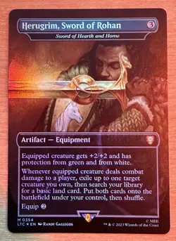 Herugrim Sword Of Rohan Sword of Hearth And Home Borderless Foil 0354 MTG LOTR - Image 1