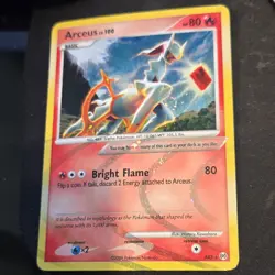 Pokemon Arceus AR3 Arceus Set 2009 Holo Rare Bright Flame English HP knee SWIRL - Image 1