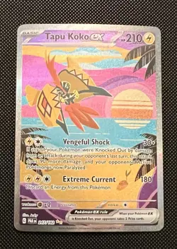 Pokemon TCG Tapu Koko EX 247/182 Paradox Rift Special Illustration Rare NM - Image 1