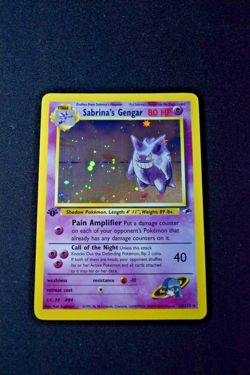 1ST ED 2000 Pokemon Gym Heroes Sabrina's Gengar 14/132 Holo Foil Rare HP/DMG - Image 1