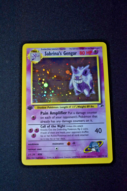 1ST ED 2000 Pokemon Gym Heroes Sabrina's Gengar 14/132 Holo Foil Rare HP/DMG - Image 2