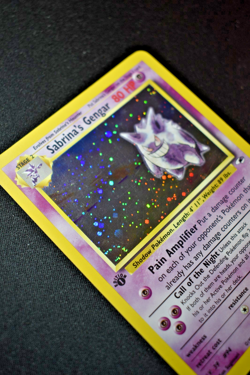1ST ED 2000 Pokemon Gym Heroes Sabrina's Gengar 14/132 Holo Foil Rare HP/DMG - Image 3