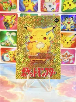 Pokemon Pikachu Vintage Pocket Monsters Vending HOLO Prism Sticker 1998 Nintendo - Image 1