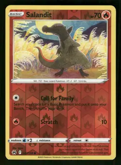 Salandit 027/159 Common,Reverse Holo Pokemon Crown Zenith - Image 1