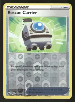 Rescue Carrier 142/159 Uncommon,Reverse Holo Pokemon Crown Zenith - Image 1