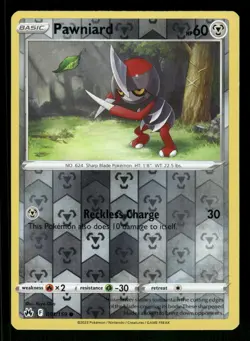 Pawniard (91) 091/159 Common,Reverse Holo Pokemon Crown Zenith - Image 1