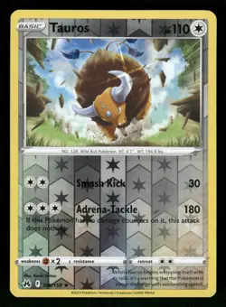 Tauros 106/159 Rare,Reverse Holo Pokemon Crown Zenith - Image 1