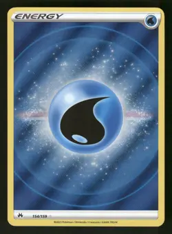 Water Energy (Texture Full Art) 154/159 Ultra Rare,Holo Pokemon Crown Zenith - Image 1