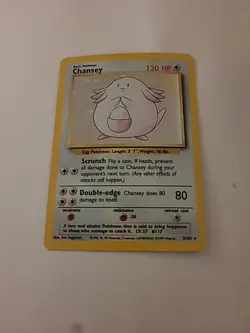 Chansey Base Set 3/102 Holo Rare - Vintage WotC Pokemon TCG LP - Image 1
