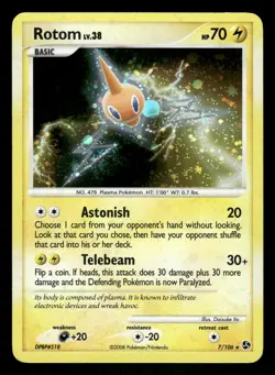 Pokemon Rotom Holo Rare Great Encounters 7/106 LP Holo - Image 1