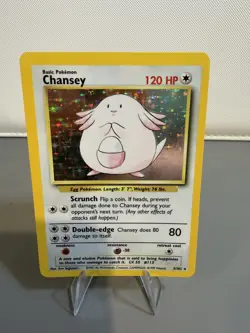 Pokemon TCG Chansey Base Set 3/102 Holo Unlimited Holo Rare - Image 1