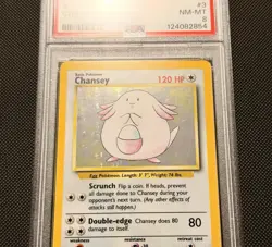 1999 Pokemon TCG Base Set Unlimited Chansey 3/102 PSA 8 - Image 3