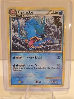 Gyarados 30/30 Pokemon TCG Holo Card HGSS Trainer Kit Gyarados & Raichu - Image 1