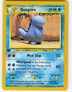 Quagsire - 1st Edition - 48/64 Neo Revelation - Pokemon TCG - 2001 - Image 1