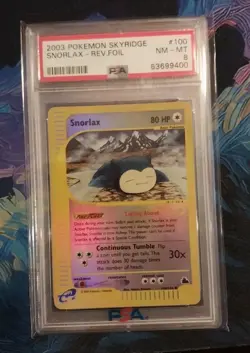 POKEMON Z8 SNORLAX-REVERSE HOLO SKYRIDGE (#100) 2003 WOTC - Image 1