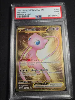 Pokemon TCG Mew EX 205/165 Scarlet & Violet 151 Hyper Rare Gold PSA 9 - Image 1