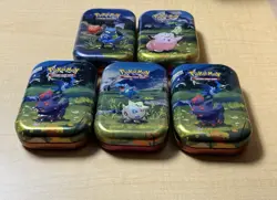 Ascended Heroes Mini Tins 5 EMPTY (Stickers & Artwork) - Pokemon TCG - No Packs - Image 1
