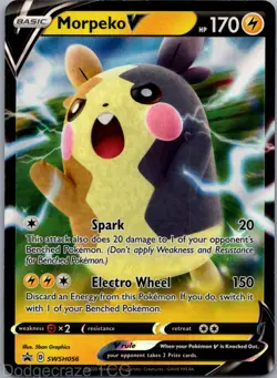 Morpeko V SWSH056 Promo SWSH Black Star Pokemon NM - Image 1