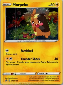 Morpeko SWSH116 Promo SWSH Black Star Pokemon NM - Image 1