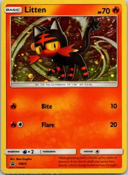 Litten SM23 Promo SM Black Star Promos Pokemon LP - Image 1