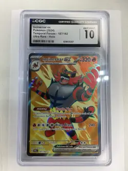 Incineroar Pokemon Temporal Forces 187/162 Ultra Rare CGC 10 - Image 1