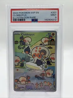 Pokemon Clobbopus 207/191 Sv08: Surging Sparks Illustration Rare Holo PSA 9 2024 - Image 1