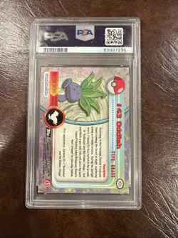 1999 TOPPS POKEMON TV ODDISH #43 PSA 7 NM - Image 2