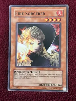 Fire Sorcerer - LON-036 - Common - Unlimited Edition Near Mint Labyrinth of Nigh - Image 1