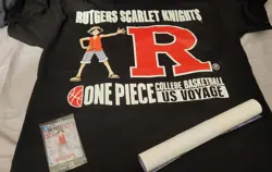 One Piece Monkey.D.Luffy Rutgers 1/23 Trading Card, T-Shirt & Poster, pos PSA 10 - Image 1