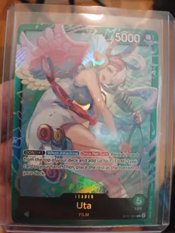 ONE PIECE TCG: UTA ST16 ST11-001 LEADER GREEN Starter Deck Uta NM English Foil - Image 1